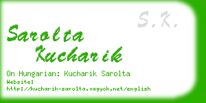 sarolta kucharik business card
